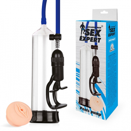 Помпа с двумя насадками вакуумная Sex Expert